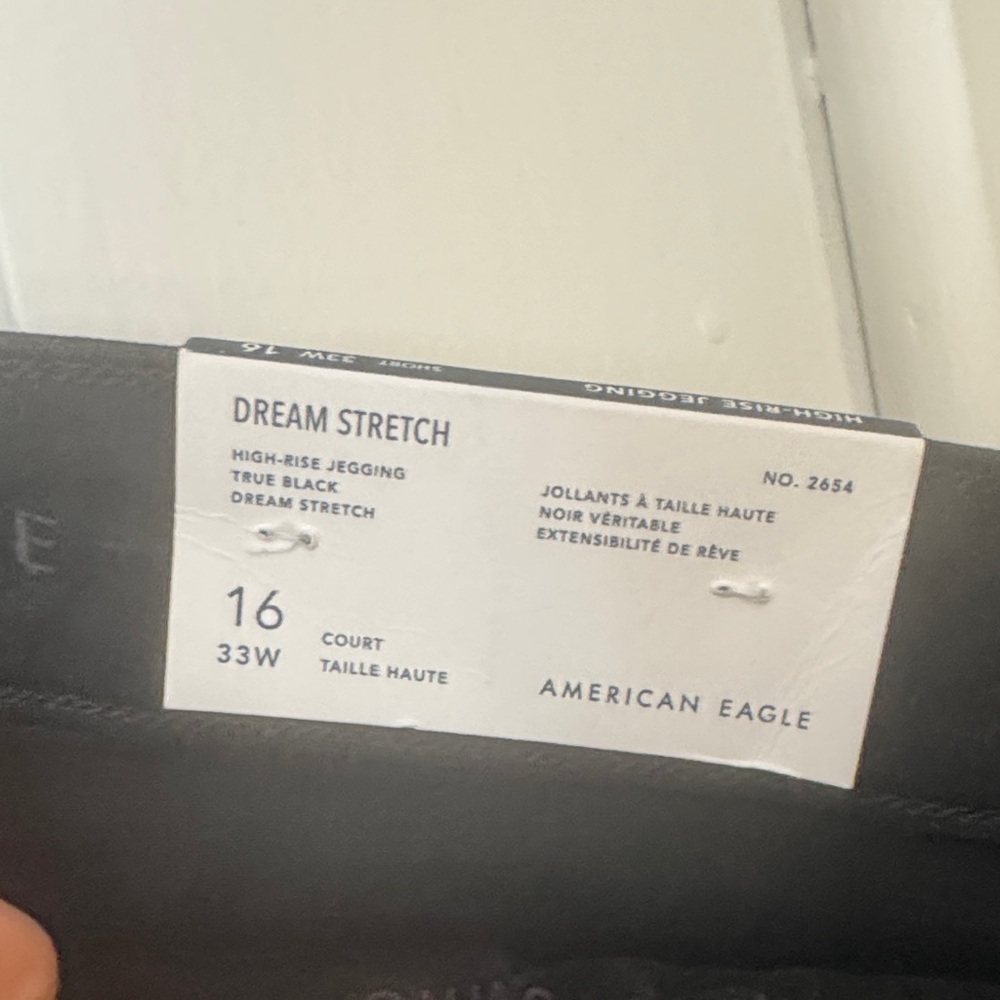 American Eagle Outfitters True Black High-Rise Jeggings - Picture 2 of 3